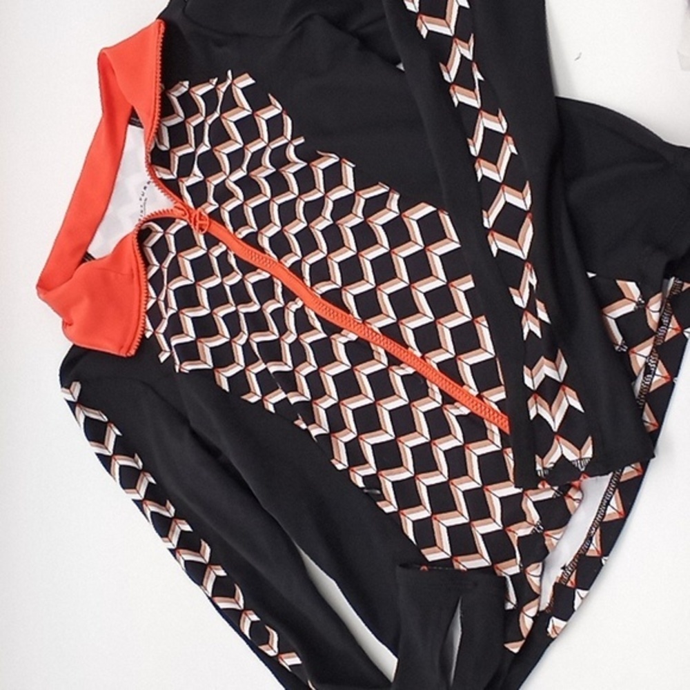 Trina‎ Turk Recreation Long Sleeve Zip Front Active Jacket Black S